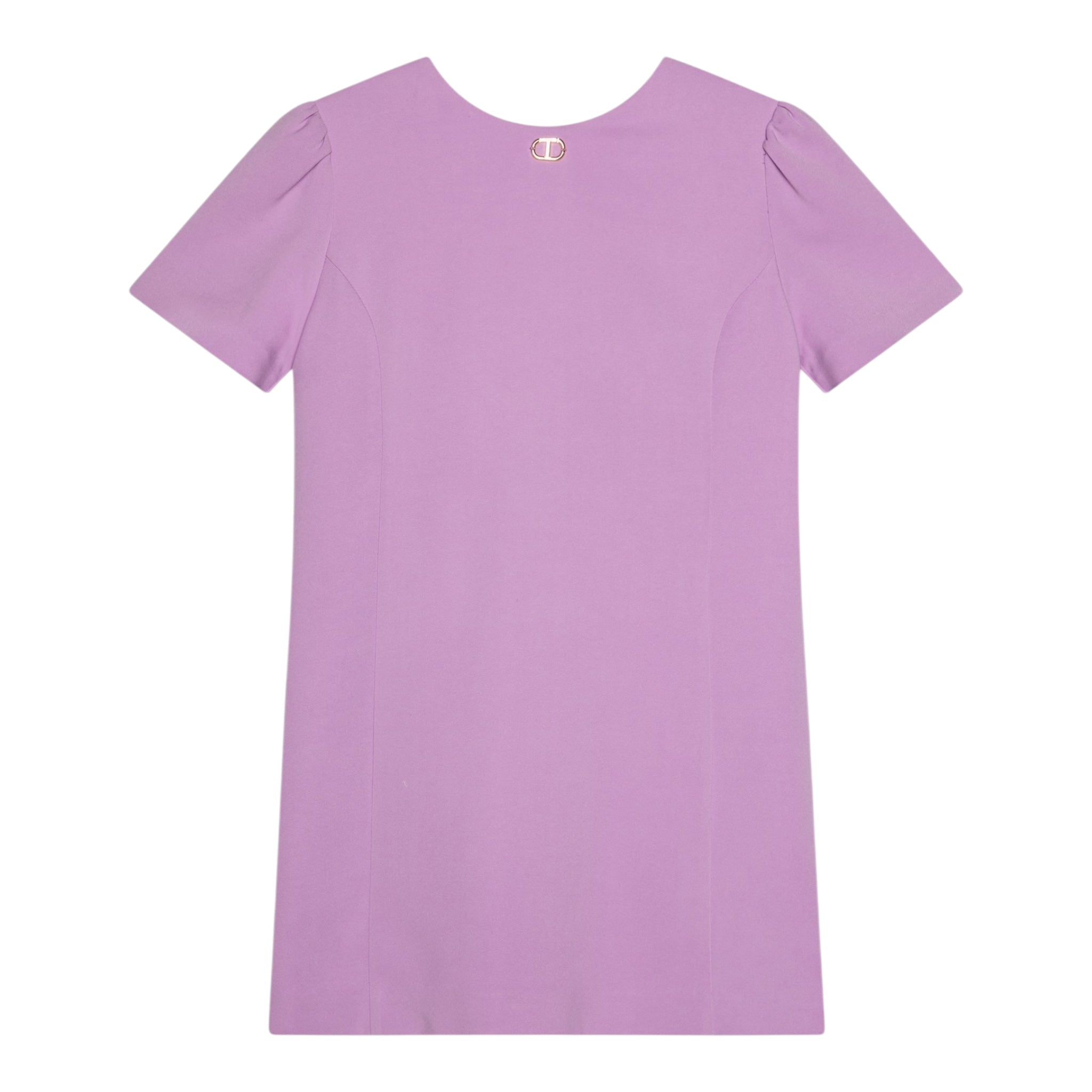 Twinset Abito Mezza Manica Tinta Unita con Fiocco per Bambina 251GJ2QN9 LILLA TWINSET 