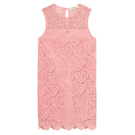 Twinset Abito Giromanica tinta unita Traforato Rosa per Bambina 251GJ2QR3X ROSA TWINSET 