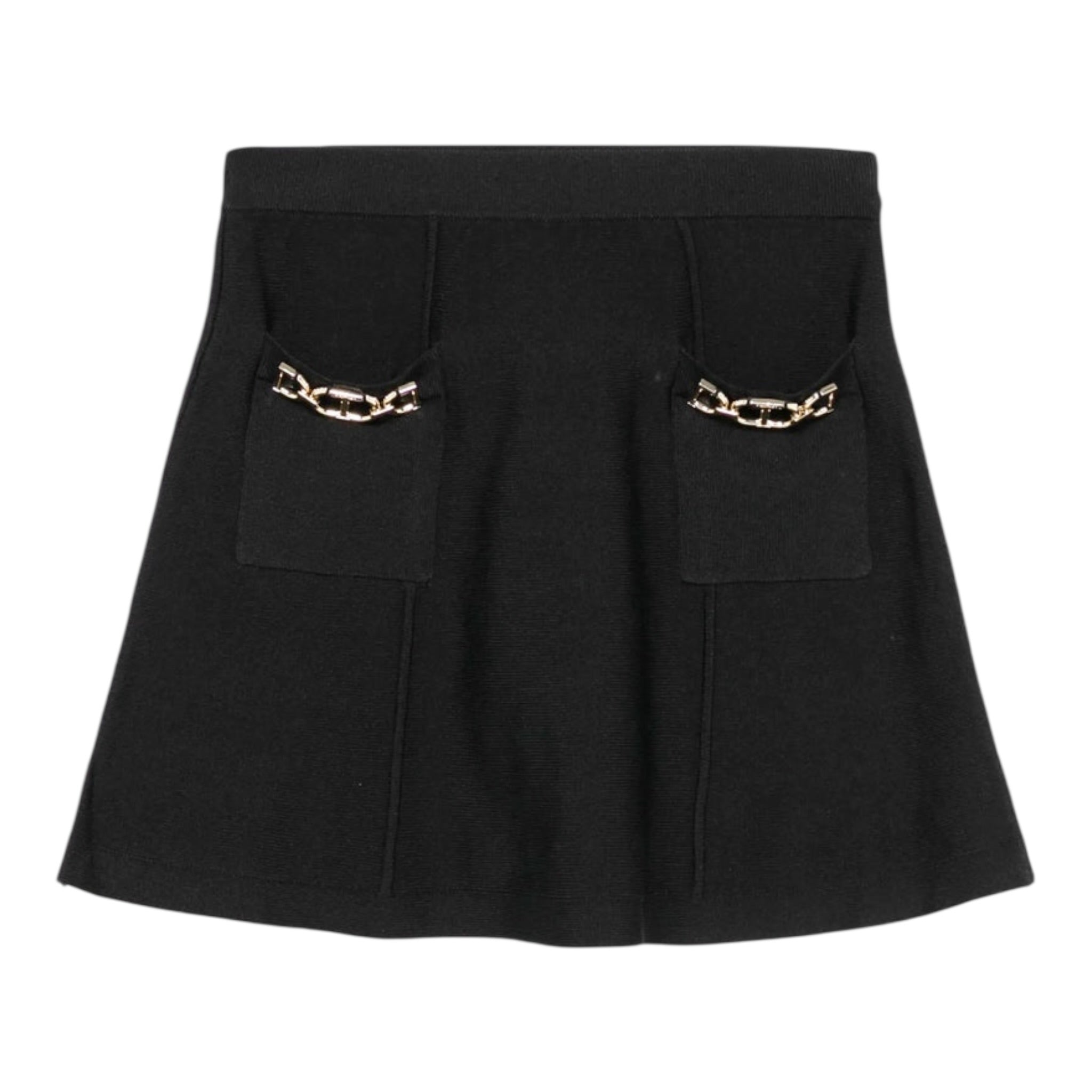 Twinset Gonna Tinta Unita con Elastico In Vita per Bambina 251GJ3QW3X NERO TWINSET 