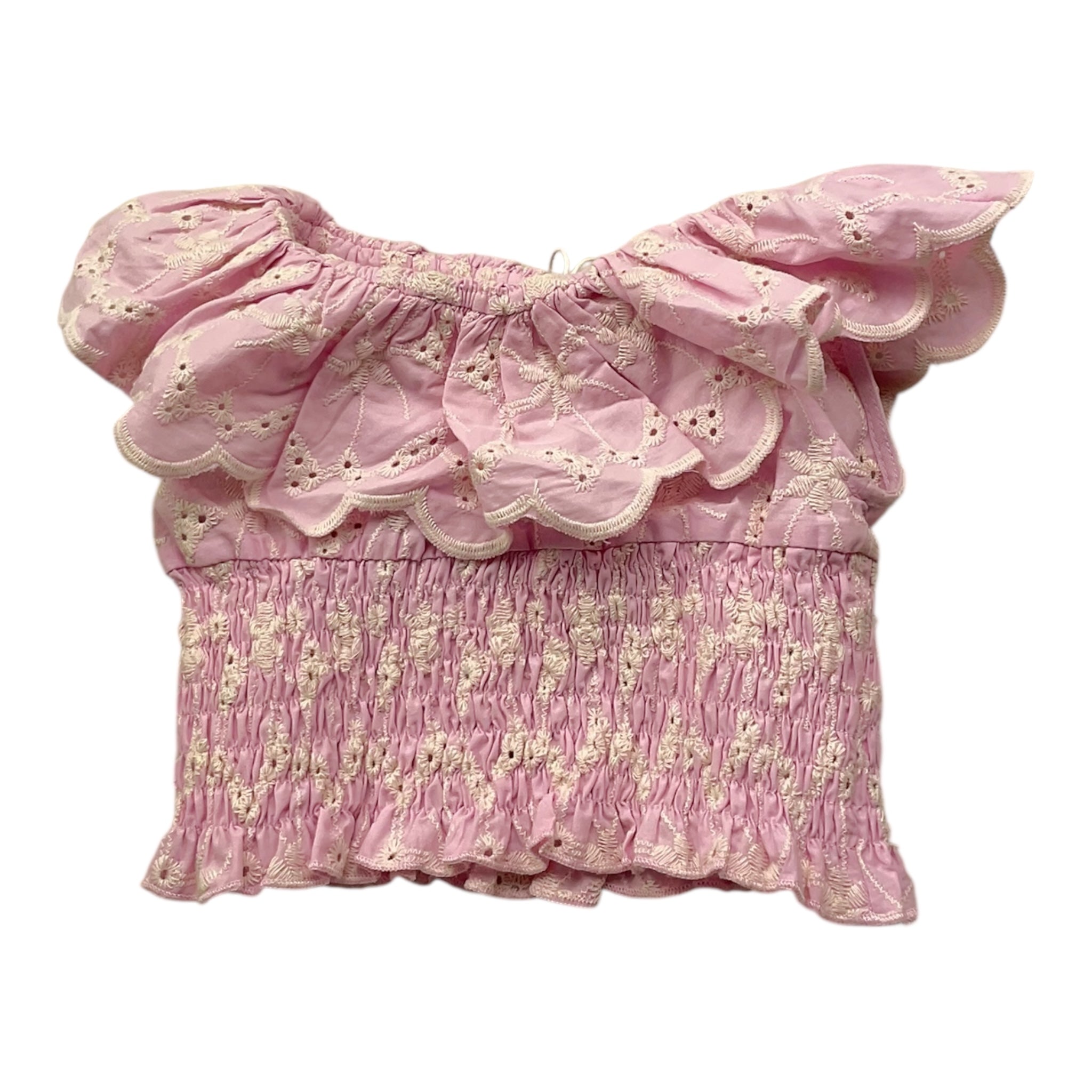 U+È Top Tinta Unita Traforato per Neonata UE1783 ROSA U+è 