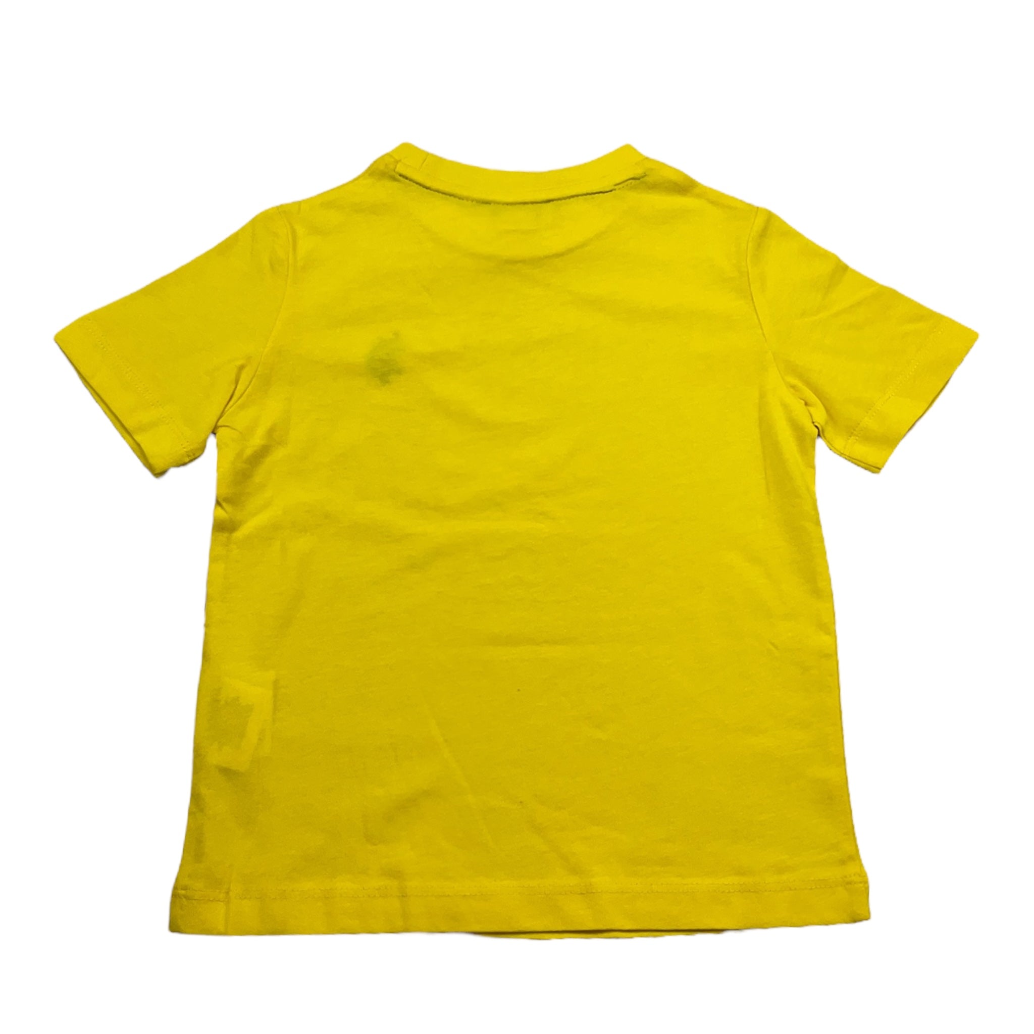 U.S. Polo Assn T-Shirt Girocollo Tinta Unita con Logo per Neonato US41554002 GIALLO U.S. POLO ASSN 