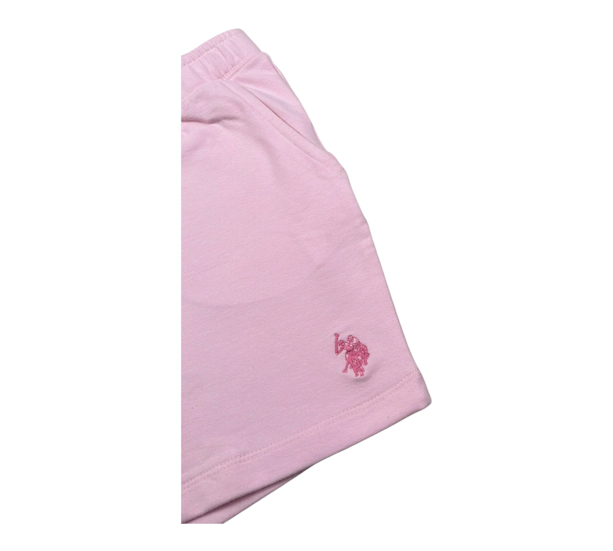 U.S. Polo Assn Short Tinta Unita con Logo per Bambina US41631 ROSA U.S. POLO ASSN 