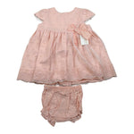Valentina Bebes Abito Set con Coulotte Tinta Unita per Neonata LOVE11 ROSA VALENTINA BEBES 