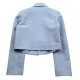 Vicolo Giacca Tinta Unita Crop per Bambina 3145JY00084 CELESTE VICOLO 