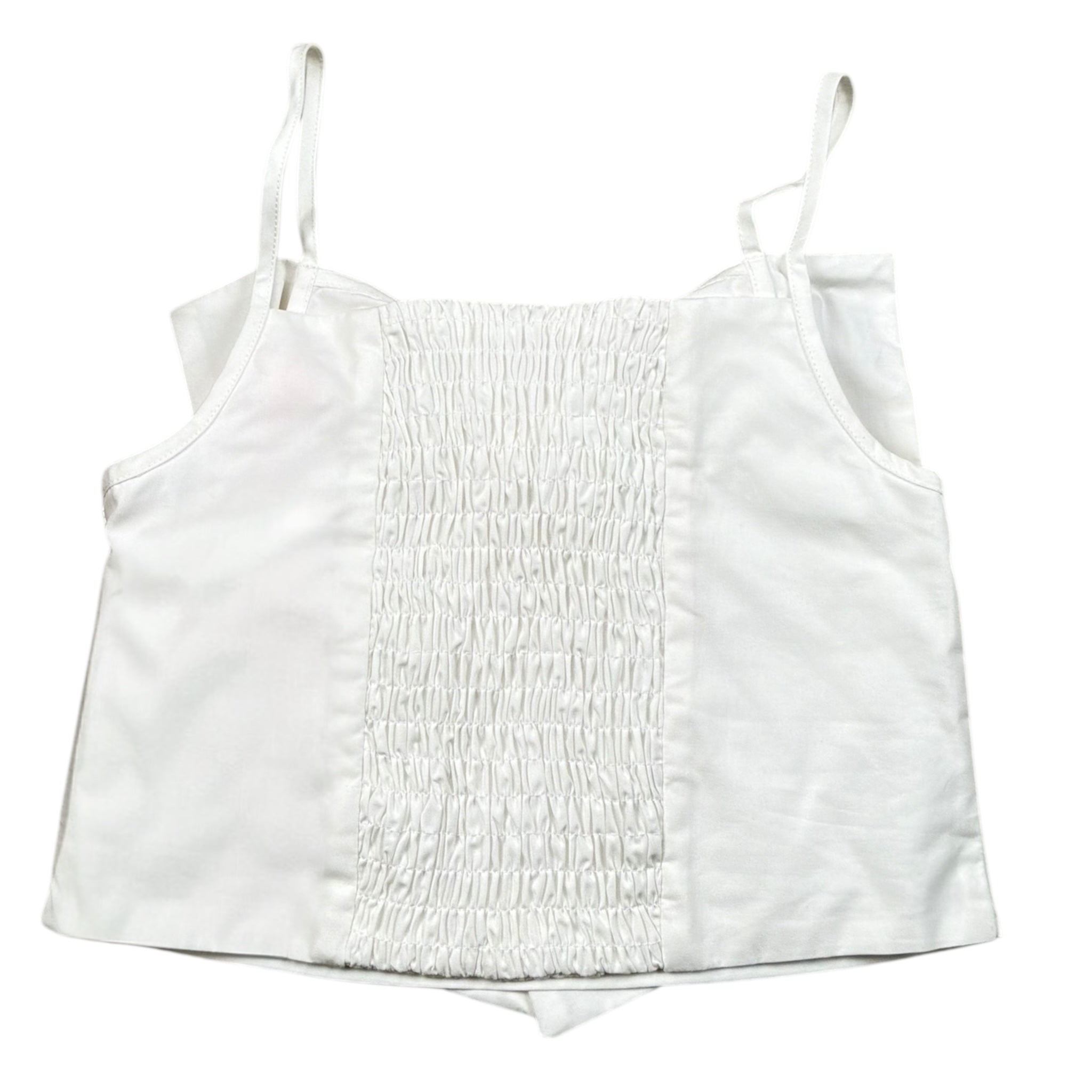 Vicolo Top Bretelline Tinta Unita con Fiocco per Bambina 3146TOP00317X BIANCO VICOLO 