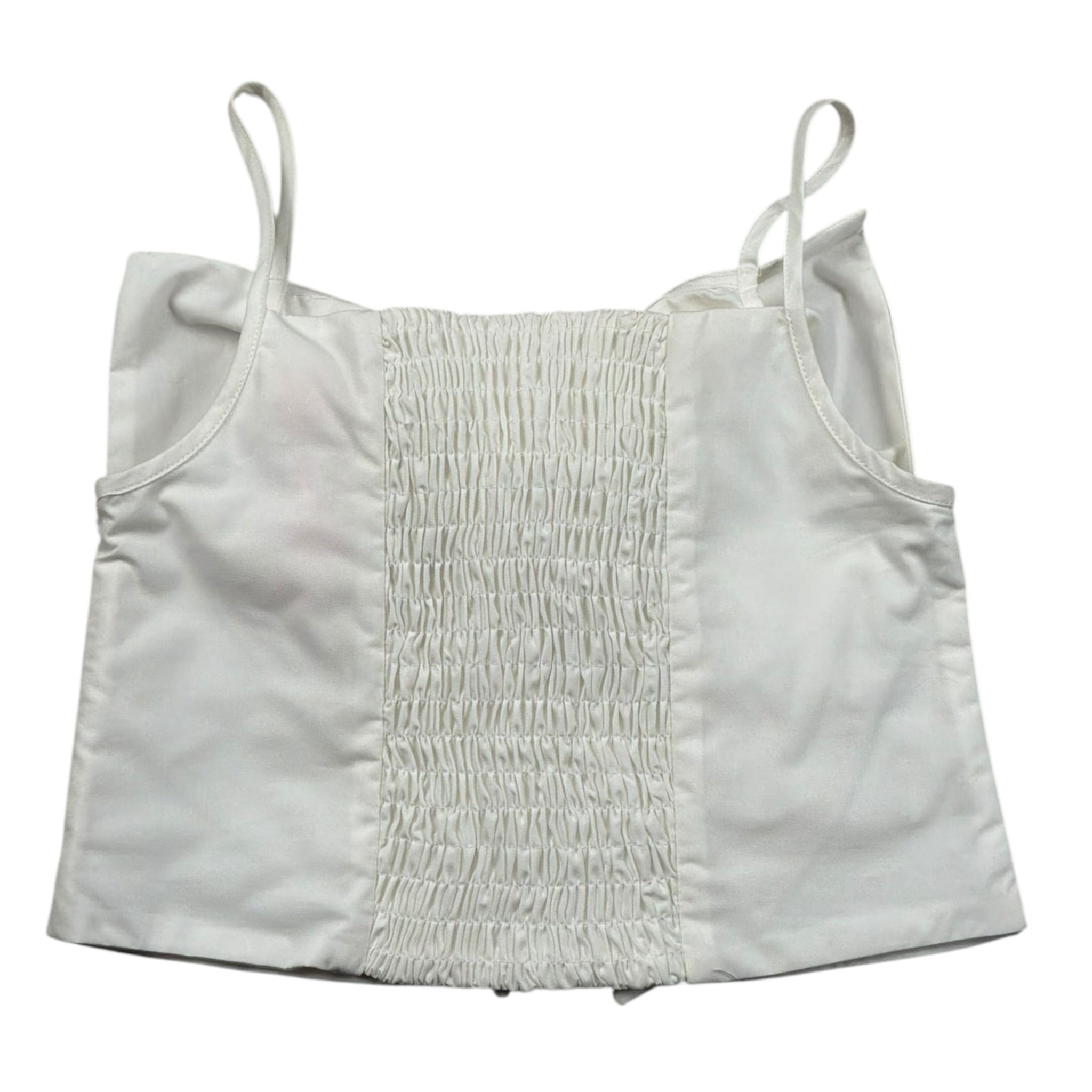 Vicolo Top Bretelline Tinta Unita con Fiocco per Bambina 3146TOP00317XX BIANCO VICOLO 