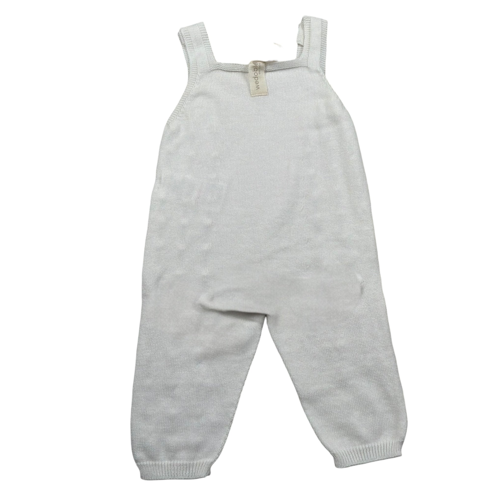 Wedoble Tutina Giromanica Tinta Unita con Ricami per Neonato V2401310A BIANCO WEDOBLE 