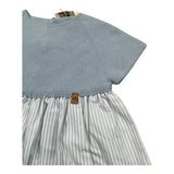 Wedoble Abito Mezza Manica Fantasia A Righe per Neonata V2404404R AZZURRO POLVERE WEDOBLE 