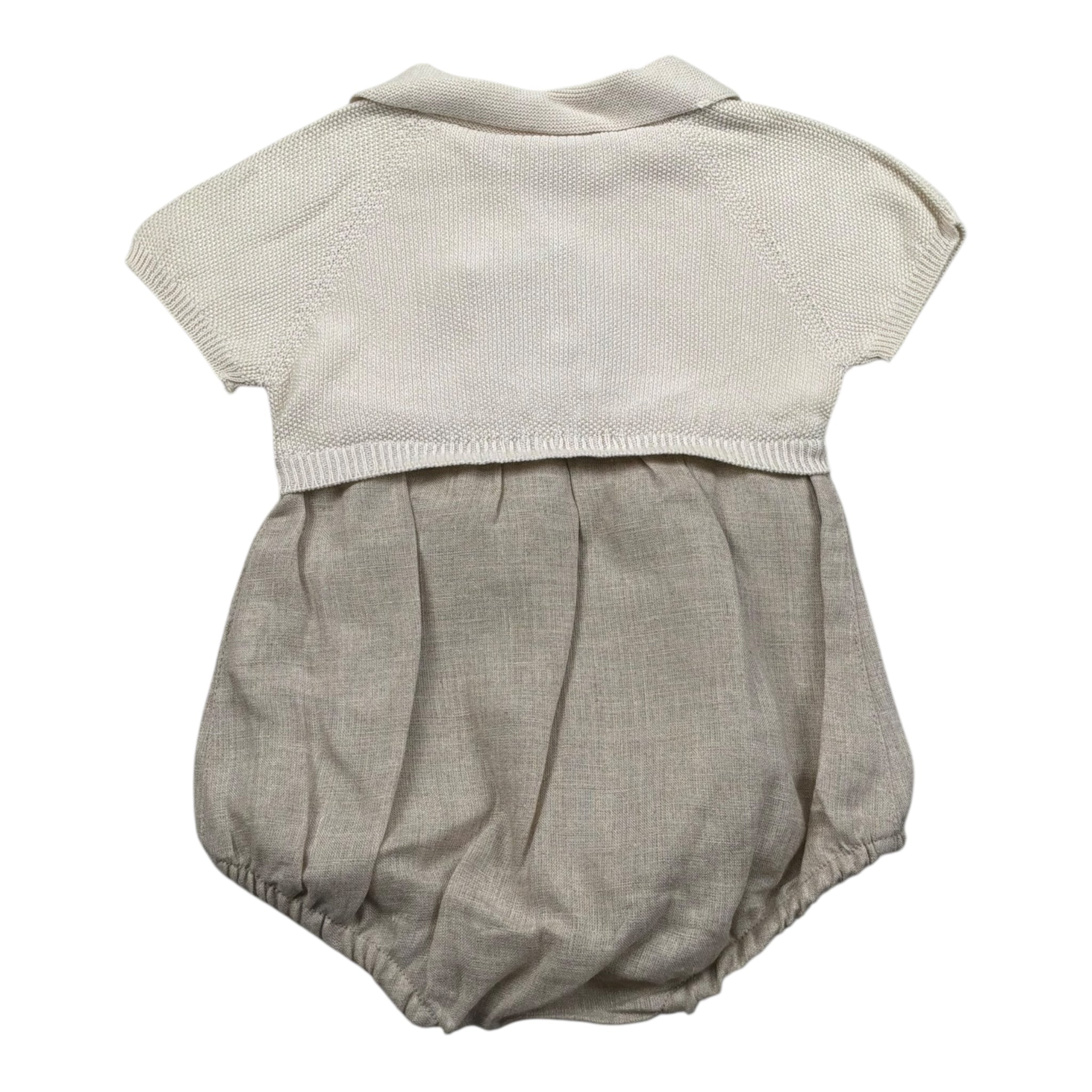 Wedoble Pagliaccetto Mezza Manica Tinta Unita per Neonato V2408305L BEIGE WEDOBLE 