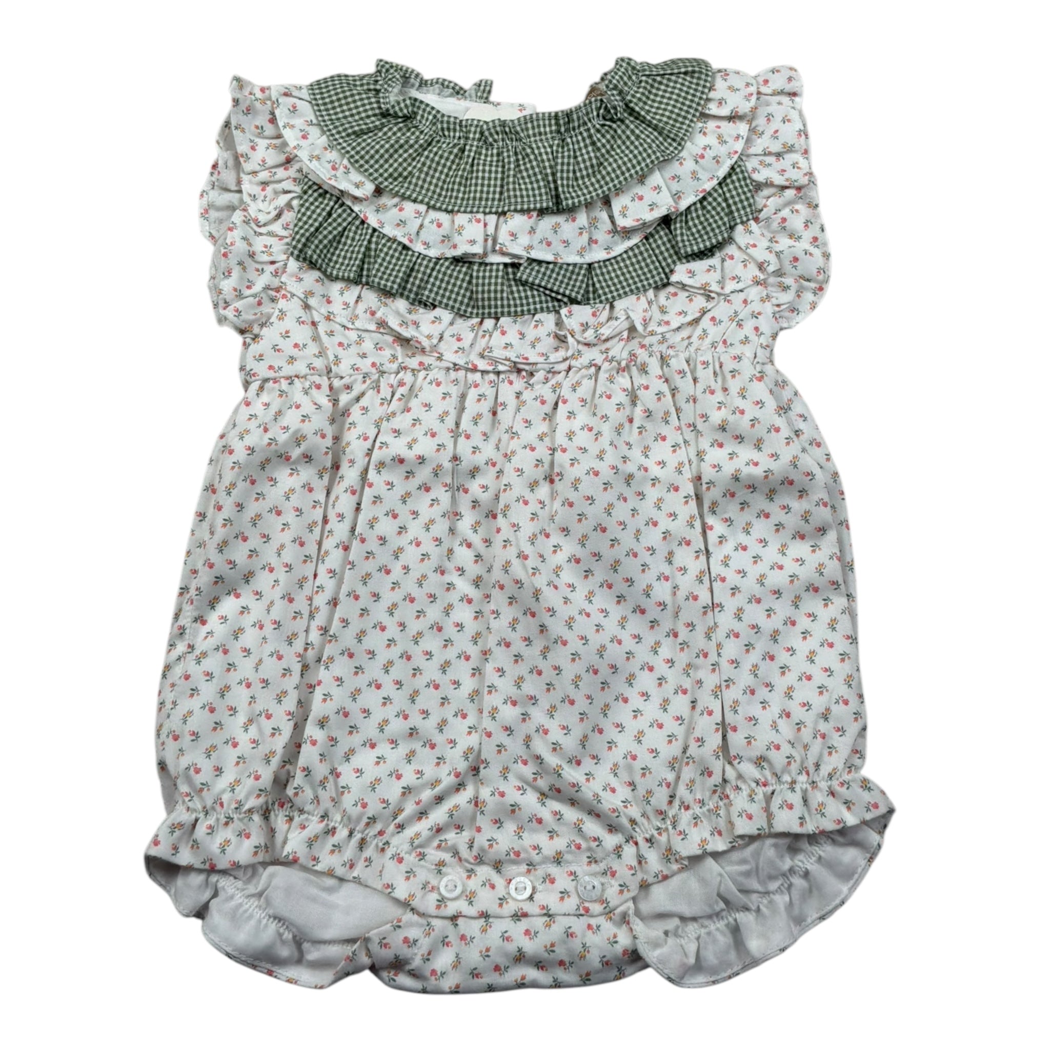 Wedoble Pagliaccetto Mezza Manica Tinta Unita Fantasia Floreale per Neonata V2506705A BIANCO WEDOBLE 