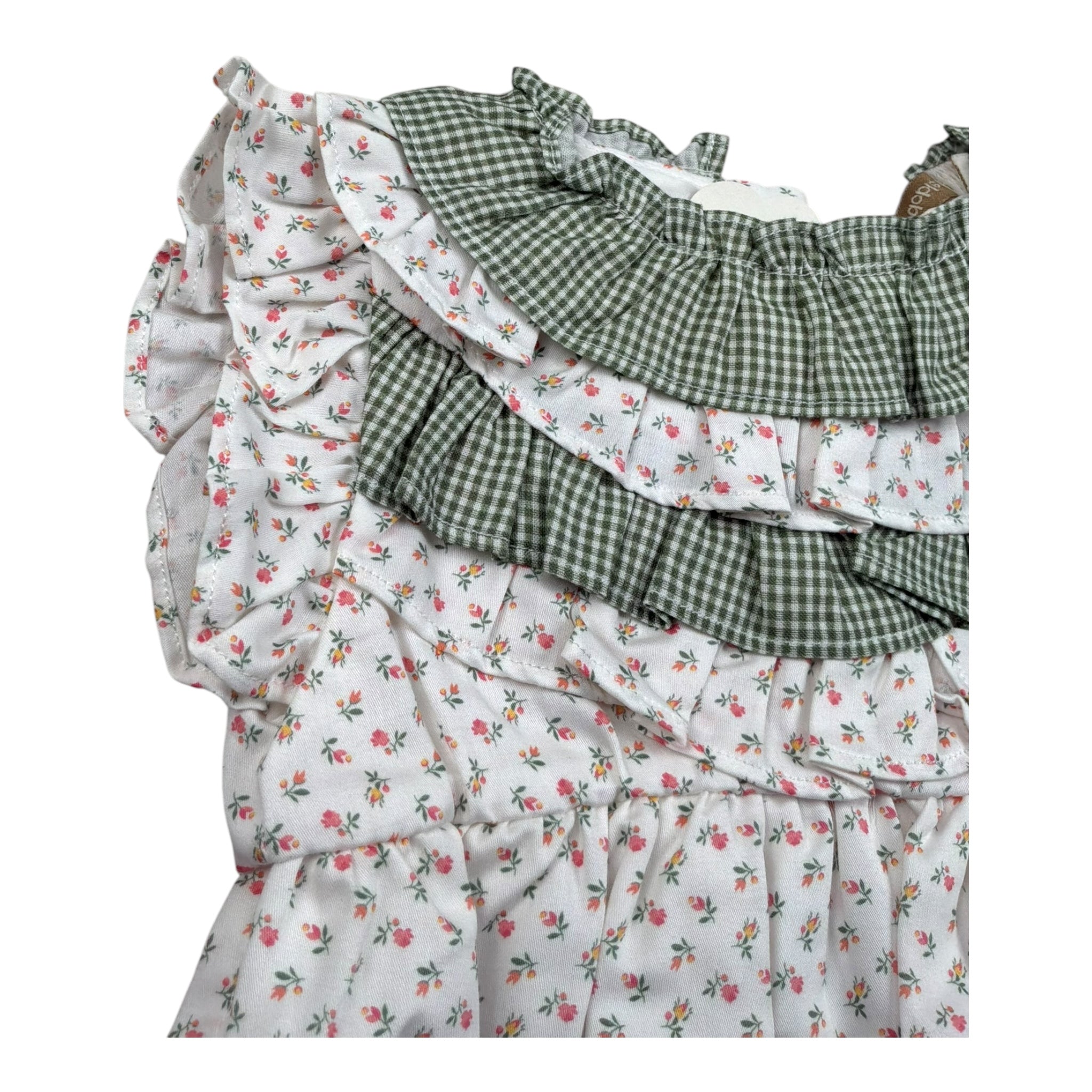 Wedoble Pagliaccetto Mezza Manica Tinta Unita Fantasia Floreale per Neonata V2506705A BIANCO WEDOBLE 