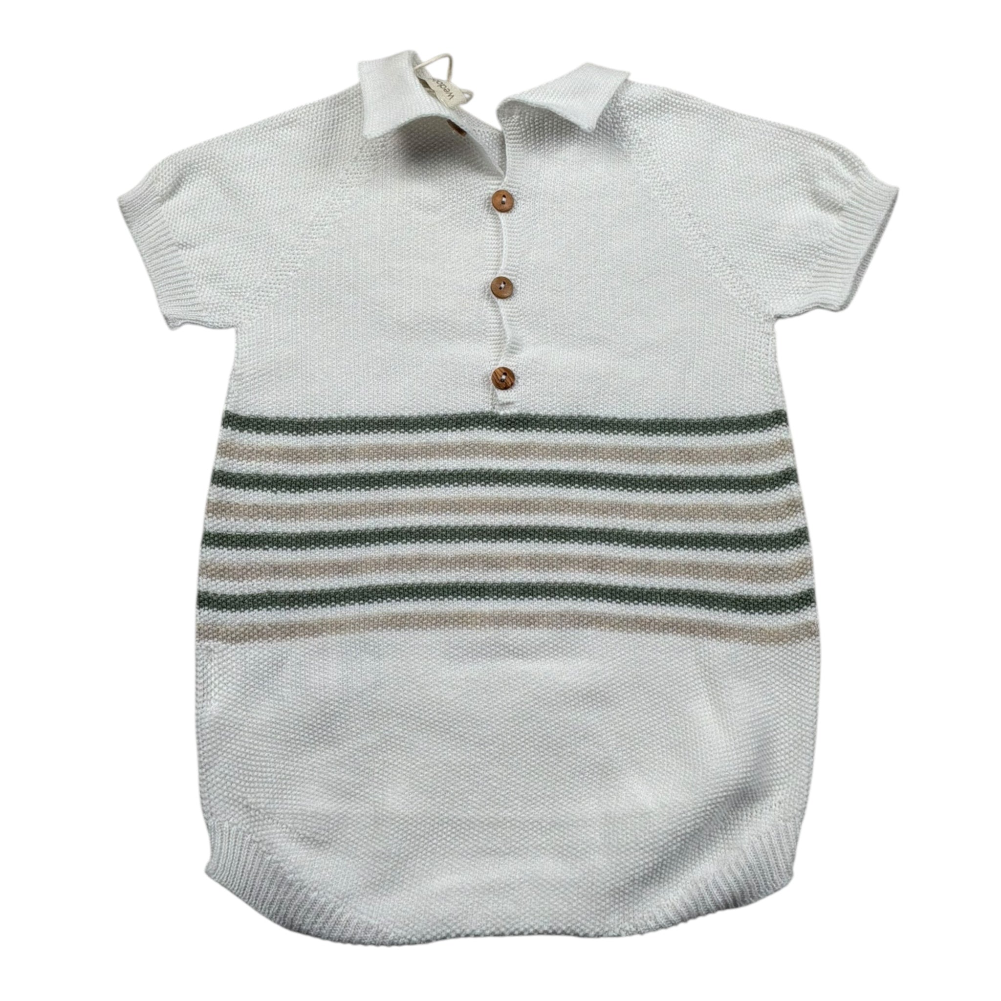 Wedoble Pagliaccetto Mezza Manica Tinta Unita per Neonato V2507305R BIANCO WEDOBLE 
