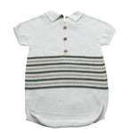 Wedoble Pagliaccetto Mezza Manica Tinta Unita per Neonato V2507305R PANNA WEDOBLE 