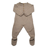 Wedoble Tutina Manica Lunga Tinta Unita con Trafori per Neonato V2507346A BEIGE WEDOBLE 