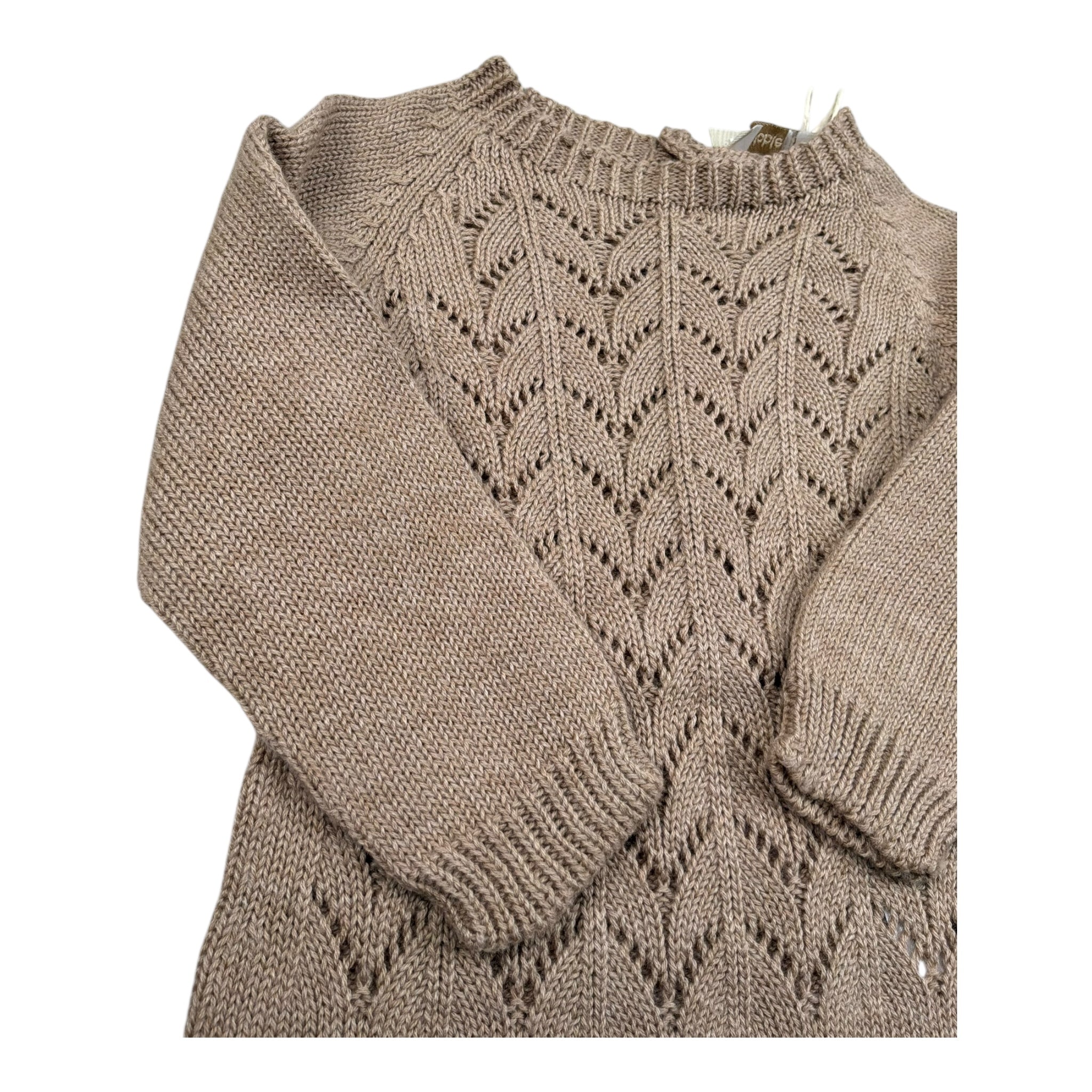 Wedoble Tutina Manica Lunga Tinta Unita con Trafori per Neonato V2507346A BEIGE WEDOBLE 