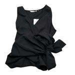 Xacus Pantalone Tinta Unita con Elastico In Vita per Bambina 85151 NERO XACUS 