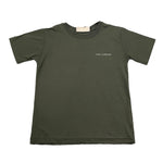 Yes London T-Shirt Girocollo Tinta Unita con Logo per Bambino JR2143 VERDE YES LONDON 