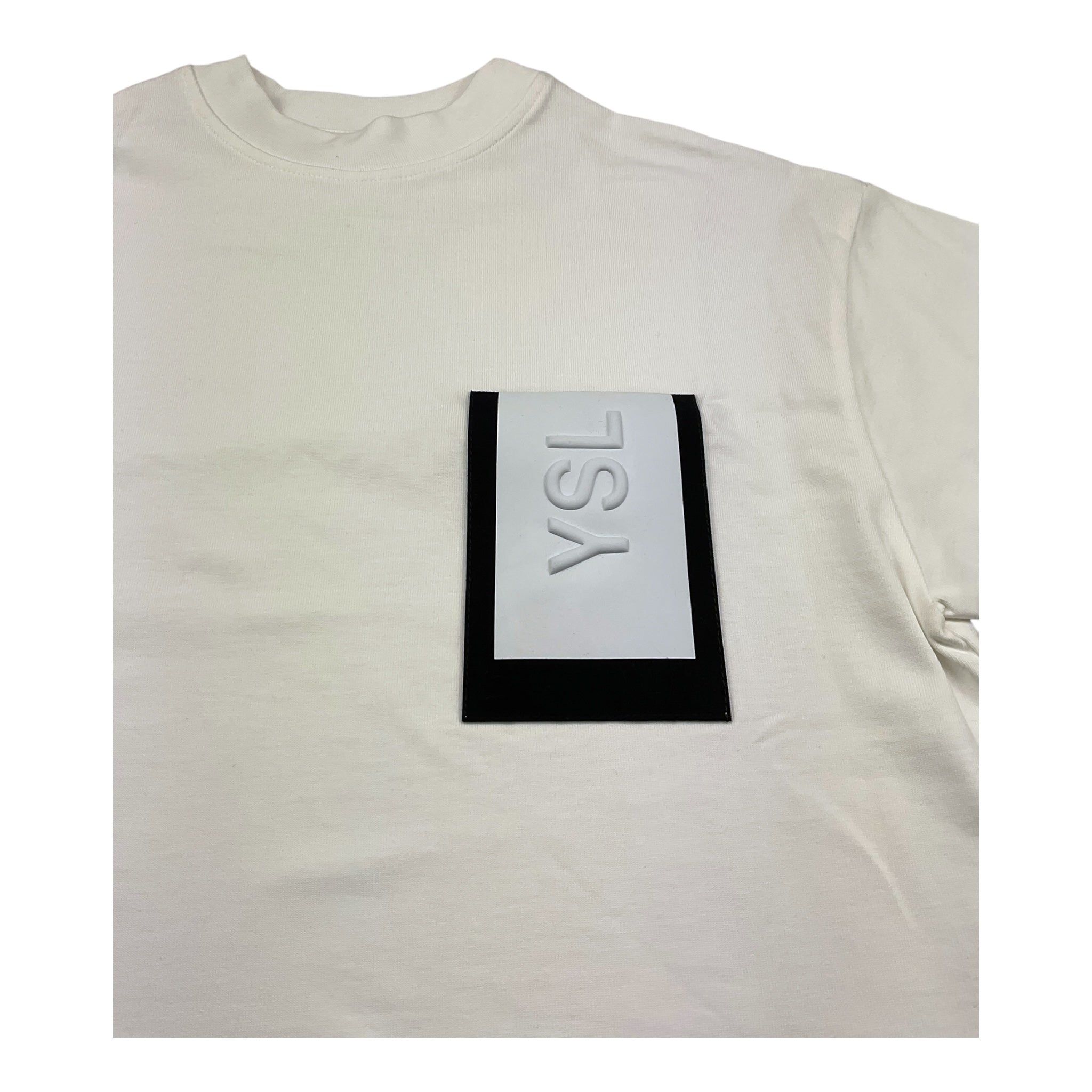 Yes London T-Shirt Girocollo Tinta Unita con Taschino per Bambino TSHTT PANNA YES LONDON 