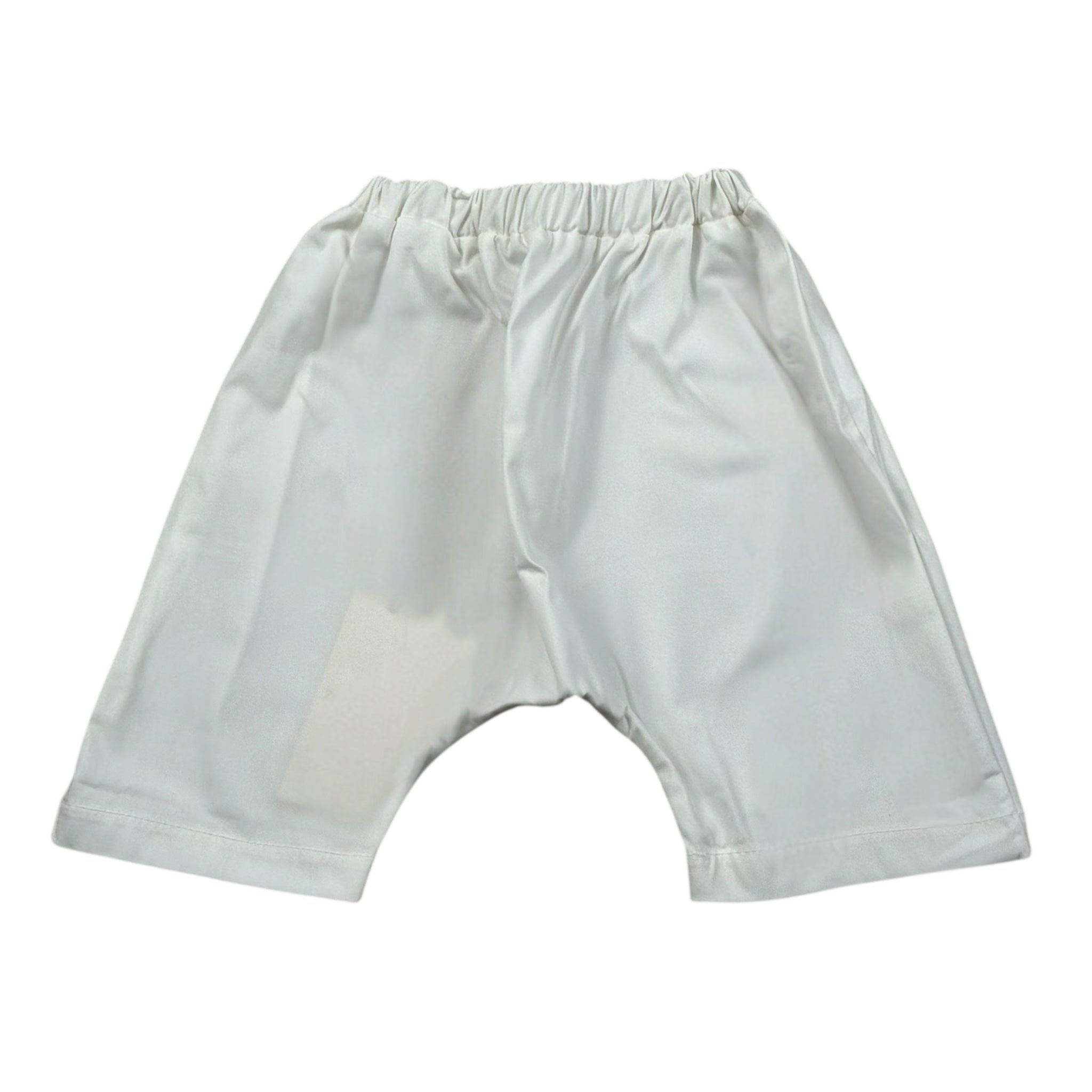 Zero Ampere Pantalone Tinta Unita con Elastico In Vita per Neonato DAVID BIANCO ZERO AMPERE 