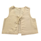 Zhoe & Tobiah Gilet Tinta Unita per Bambina LYT4F PANNA ZHOE & TOBIAH 