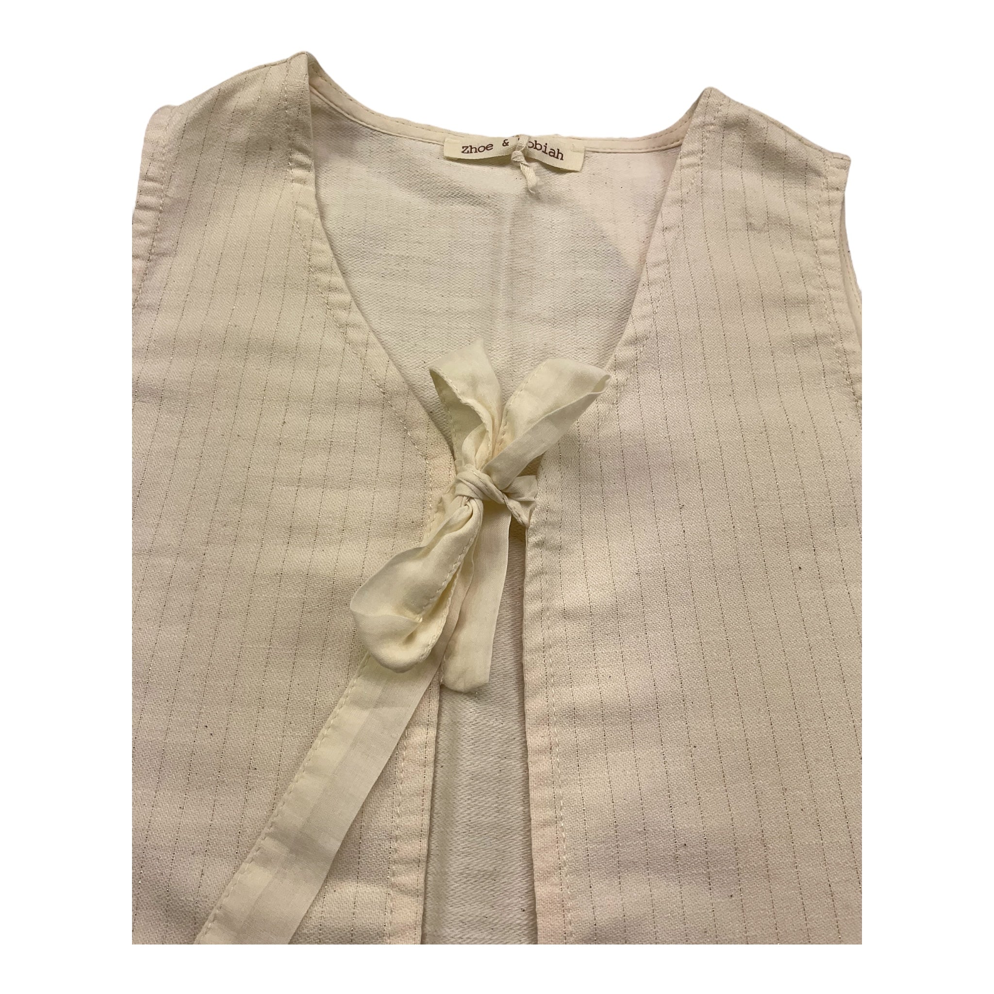 Zhoe & Tobiah Gilet Tinta Unita per Bambina LYT4F PANNA ZHOE & TOBIAH 