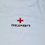 Zu+Elements Felpa Girocollo Tinta Unita con Stampa per Bambino ZU1607 BIANCO ZU+ELEMENTS 