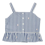 Max&Co. Top Tinta Unita con Fantasia A Righe per Bambina MX0120 BIANCO MAX&Co. 