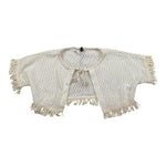 Please gilet tinta Unita con Trafori per Bambina MG01230G72X PANNA PLEASE 
