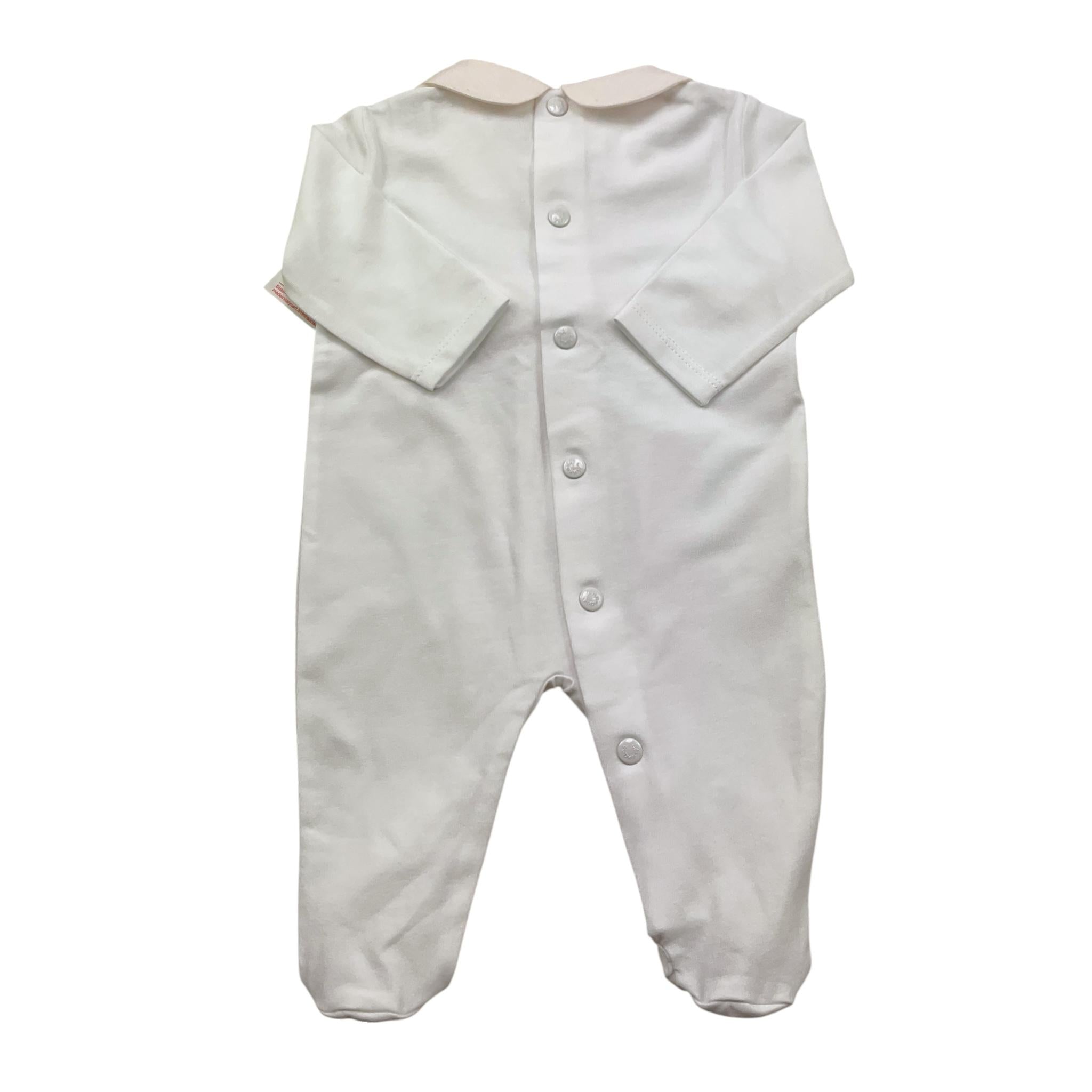 Ninnaoh Tutina Tinta Unita con Applicazioni per Neonata E25T1 BIANCO NINNAOH 