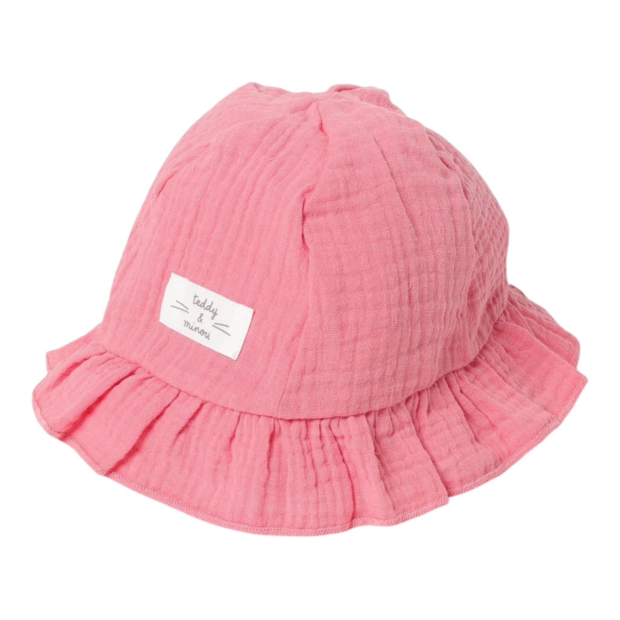 Teddy E Minou Set Cappello-Babbucce Tinta Unita per Neonata E25AC028C0070 ROSA TEDDY E MINOU 