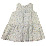 Lalalu' Abito Giromanica Tinta Unita con Stampa Floreale per Neonata VTL08G AZZURRO LALALU' 