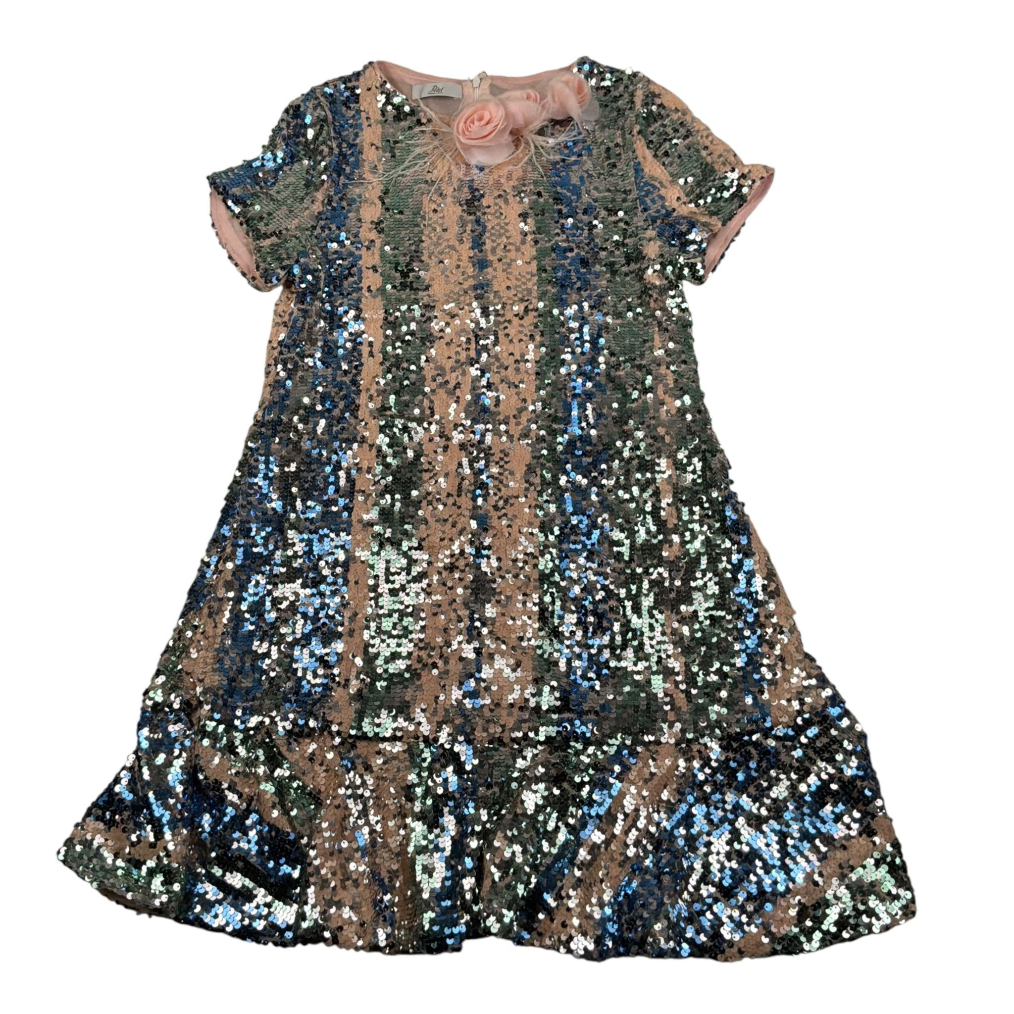 Petit Abito Mezza Manica Paillettato Multicolor per Bambina P2014521 MULTICOLOR PETIT 