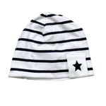 Le Bebe' Cappello Tinta Unita con Fantasia A Righe per Neonato LBB4043 BIANCO LE BEBE' 