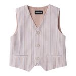 Sarabanda Gilet Tinta Unita Fantasia A Righe per Bambino 0B072 BEIGE SARABANDA 