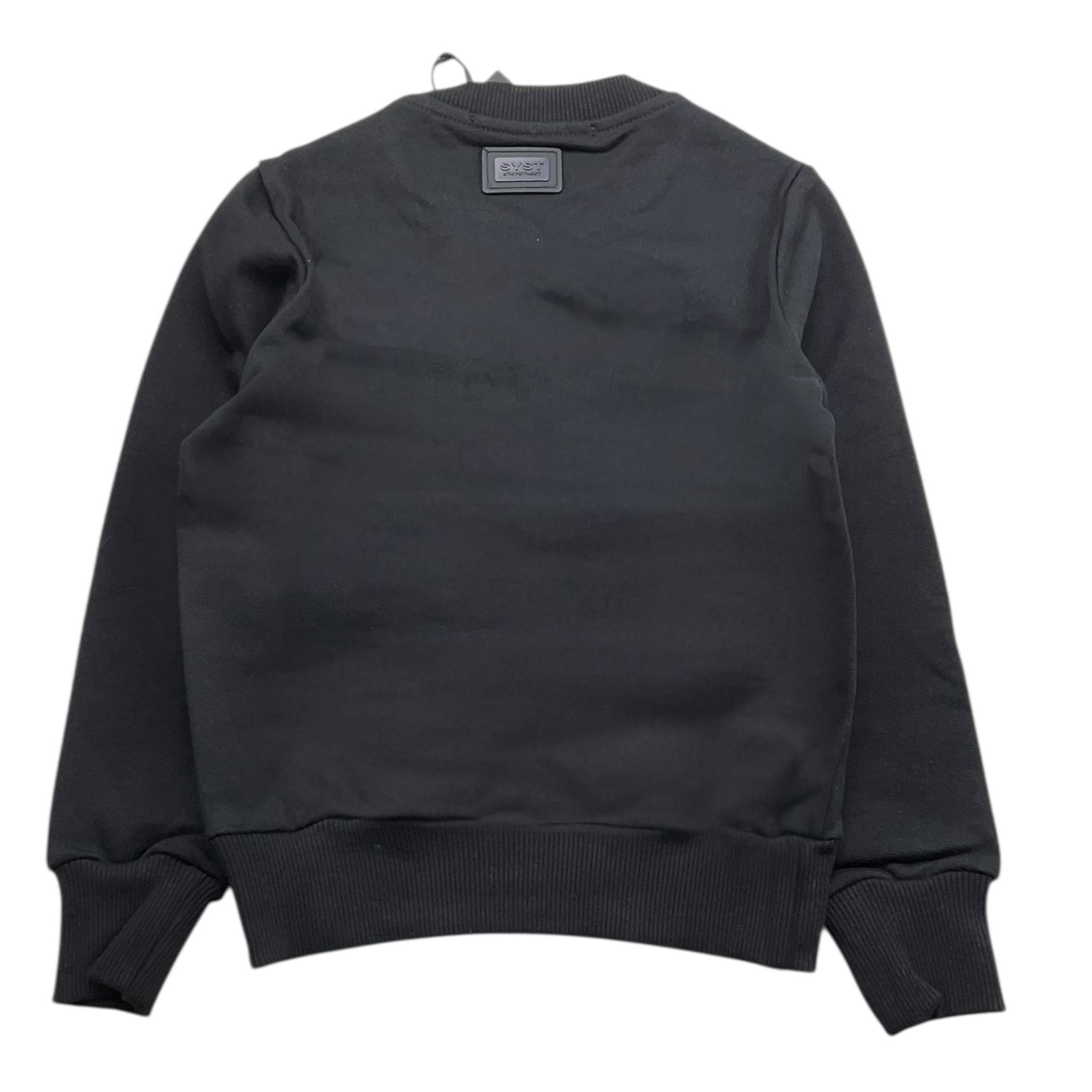 STAY STREET felpa girocollo tinta unita con stampa Nero per Bambino FB3003J NERO STAY STREET 
