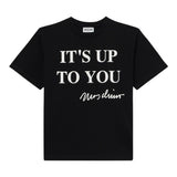 Moschino T-Shirt Tinta Unita con Stampa per Bambina HAM06R NERO MOSCHINO 