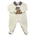 LE BEBE' tutina manica lunga tinta unita con stampa Bianco per Neonato LBB4714 BIANCO LE BEBE' 