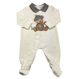 LE BEBE' tutina manica lunga tinta unita con stampa Bianco per Neonato LBB4714 BIANCO LE BEBE' 