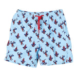 Saint Barth Costume Modello Boxer Tinta Unita con Stampa Spiderman per Bambino SPIDEYX AZZURRO SAINT BARTH 
