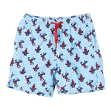 Saint Barth Costume Modello Boxer Tinta Unita con Stampa Spiderman per Bambino SPIDEYX AZZURRO SAINT BARTH 