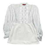 Jijil Abito tinta unita con Ricami Bianco per Bambina JJE23AB080 BIANCO JIJIL 