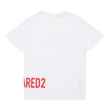 DSQUARED2 t-shirts girocollo tinta unita con stampa in contrasto Bianco per Bambino DQ2537X BIANCO DSQUARED2 