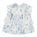 Miss Blumarine Halbarm-Shirt mit Blumen-Fantasie-Print in Weiß für Baby-Mädchen