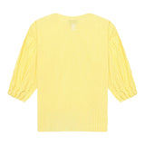 Ermanno Scervino Langarmshirt Streifenmuster Weiß/Gelb für Mädchen