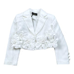 Fun & Fun Giacca Tinta Unita con Applicazioni per Bambina FNCBJK00989X BIANCO FUN & FUN 