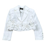 Fun & Fun Giacca Tinta Unita con Applicazioni per Bambina FNCBJK00989X BIANCO FUN & FUN 