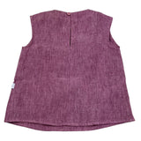 Das ärmellose Baby-Shirt „The Owl“ in einfarbigem Rot