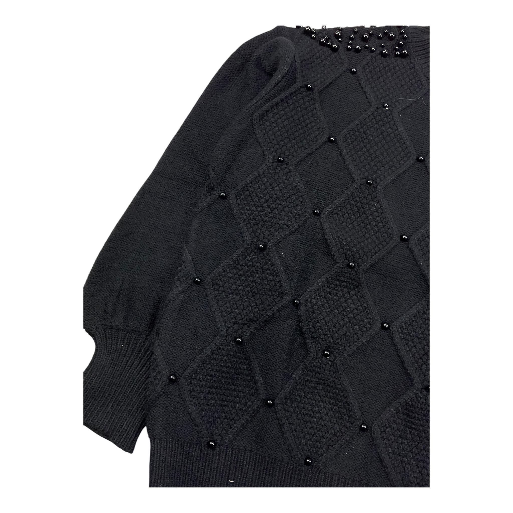 FUN & FUN maglia collo alto tinta unita con applicazioni Nero per Bambina FCJSW00070X NERO FUN & FUN 