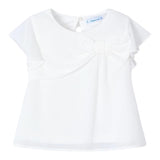 Mayoral Camicia Mezza Manica Tinta Unita per Bambina 3182X BIANCO MAYORAL 