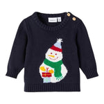 NAME IT maglia girocollo tinta unita con stampa pupazzo di neve Nero per Neonato 13209844 NERO NAME IT 
